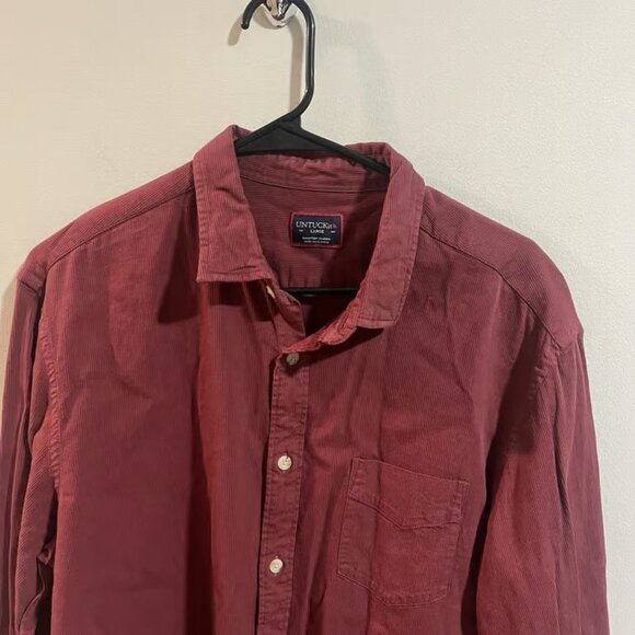 Untuckit Long Sleeve Button Up Shirt Mens Size Large - Picture 3 of 4